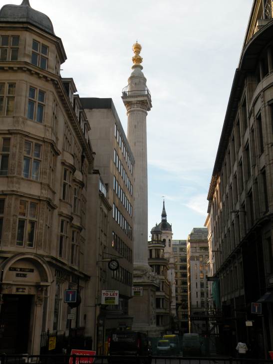  colonne érigée en mémoire de l'incendie de 1666